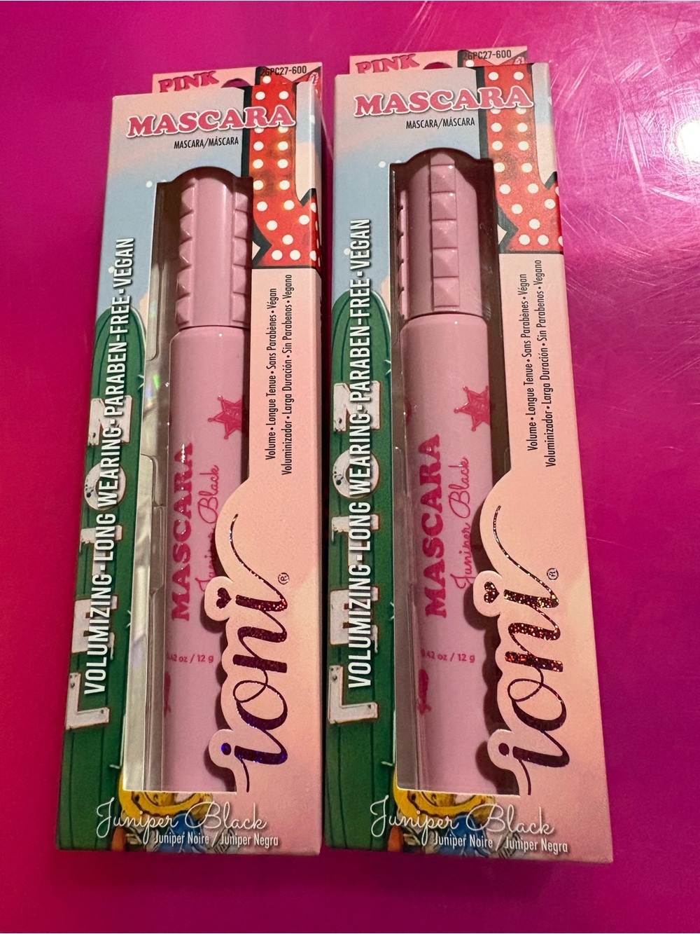 ioni Mascara Volumizing Long-Wearing Vegan Mascara - Pink